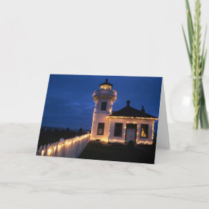 Cartão De Festividades WA, Mukilteo, Mukilteo Lighthouse, established 2