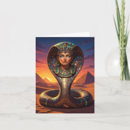 Cartão De Festividades Wadjet – Egyptian Cobra Goddess´7
