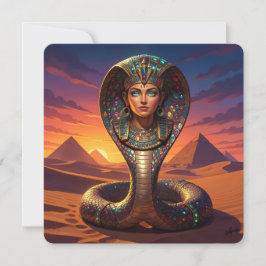Cartão De Festividades Wadjet – Egyptian Cobra Goddess´7