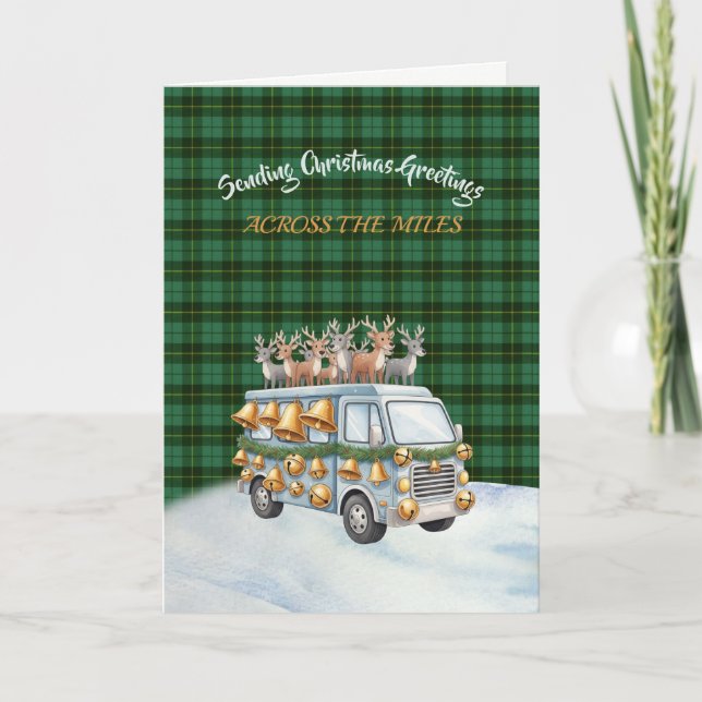 Cartão De Festividades Wallace Hunting Tartan Holiday Card (Frente)