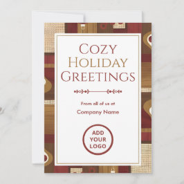 Cartão De Festividades Walnut & Cranberry Retro | Warm Texture Pack