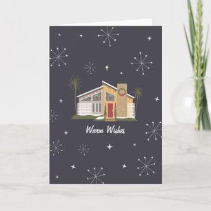Cartão De Festividades Warm Wears House Palm Tree Christmas