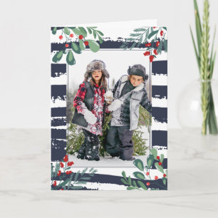 Cartão De Festividades Warm Wishes   Photo Holiday Card