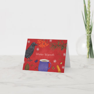 Cartão De Festividades Warmth de inverno, coleção de contos de inverno