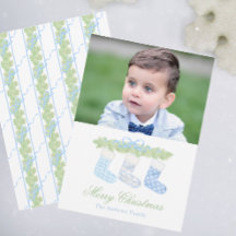 Watercolor Blue & White Christmas StockPhoto