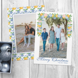 Cartão De Festividades Watercolor Chinoiserie Mandarins Garland Foto