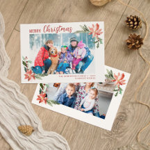 Watercolor Christmas Botanettia 2 Photo