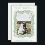 Cartão De Festividades Watercolor Christmas Garland com Cinco Fotos<br><div class="desc">Watercolor Christmas Garland Stoking Vintage Cinco Fotos Holiday Card. Este belo Cartões de foto de Natal apresenta a aquarela da terra natalícia com arcos brancos como quadro para uma foto. Voltar ao convite é o Natal Stockings com a terra natalícia e arcos. É perfeito se você está procurando por Cartões...</div>