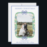 Cartão De Festividades Watercolor Christmas Garland Stocks One Photo<br><div class="desc">Watercolor Christmas Garland Stoking Vintage One Photo Holiday Card (Garland Natal Com Aquarelas). Este belo Cartões de foto de Natal apresenta a aquarela da terra natalícia com arcos brancos como quadro para uma foto. Voltar ao convite é o Natal Stockings com a terra natalícia e arcos. É perfeito se você...</div>