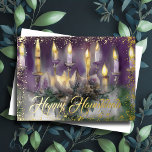 Cartão De Festividades Watercolor Painting Menorah Happy Hanukkah<br><div class="desc">Itens temáticos de feriado projetados por Umua. Impresso e enviado pela Zazzle ou suas afiliadas.</div>