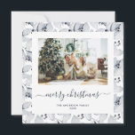 Cartão De Festividades Watercolor Winter Botanicals Photo Christmas Cards<br><div class="desc">Cartões de Natal personalizados com cores de cor aquosa e botânica de inverno com cores azuis e cinzas. Personalize facilmente estes cartões fotográficos de Natal com a sua fotografia e o seu texto.</div>