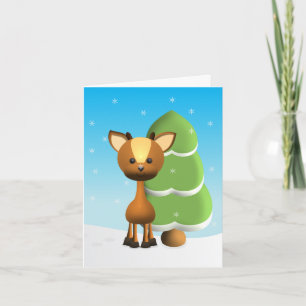 Cartão De Festividades Wayne Deer na neve