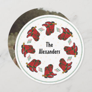 Cartão De Festividades Wdy Hwdy Hwdy Boots do Vaqueiro de Natal