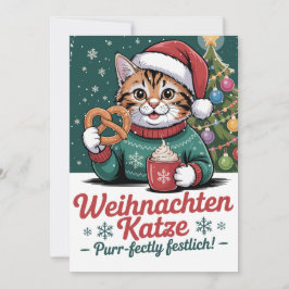Cartão De Festividades Weihnachten Katze - Christmas Cat