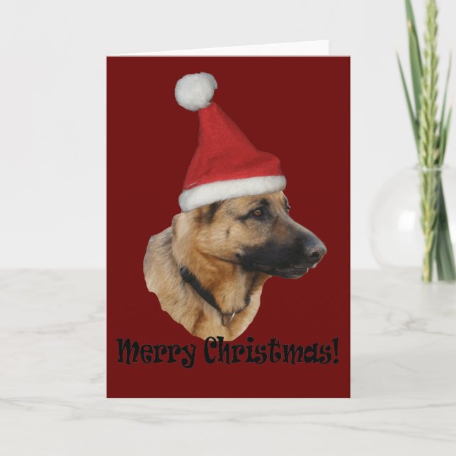 Cartão De Festividades Weihnachten "Schäferhund" (Frente)