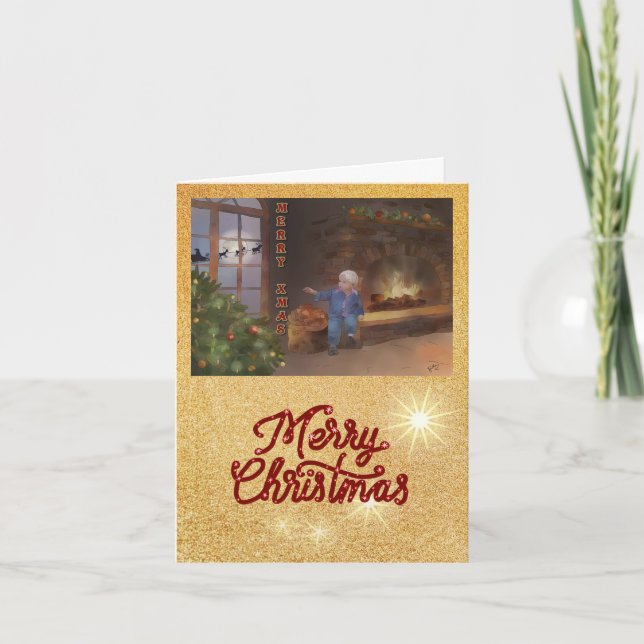 Cartão De Festividades Weihnachtsabend (Frente)