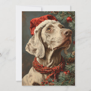 Cartão De Festividades Weimaraner Christmas