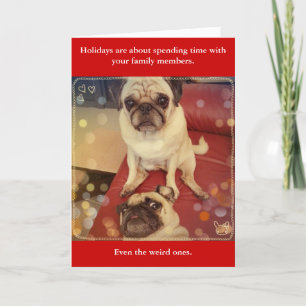 Cartão De Festividades Weirdos da família