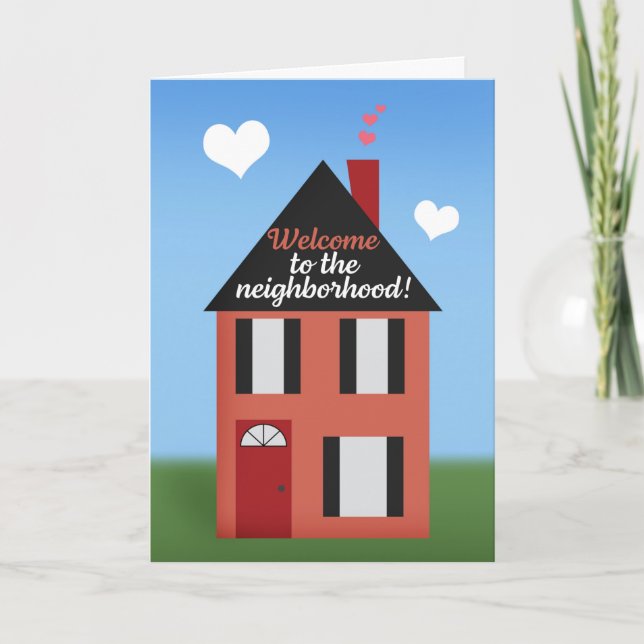 Cartão De Festividades Welcome to the Neighborhood Illustrated House (Frente)