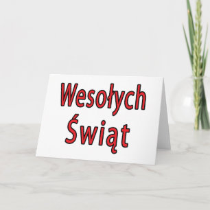 Cartão De Festividades Wesolych Swiat