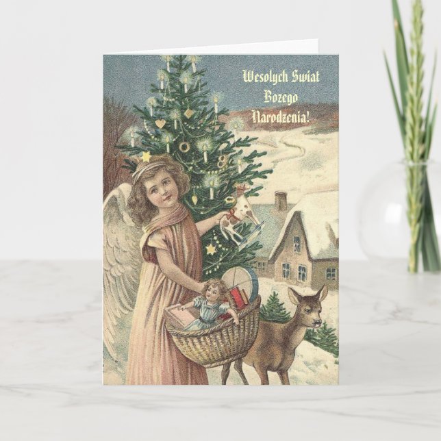 Cartão De Festividades Wesolych Swiat Bozego Narodzenia! (Frente)