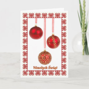 Cartão De Festividades Wesolych Swiat -Merry Christmas Card