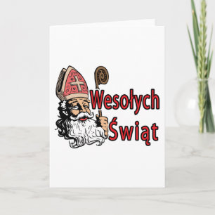 Cartão De Festividades Wesolych Swiat St. Nicholas