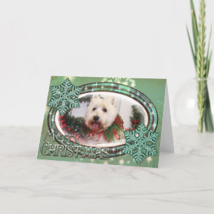 Cartão De Festividades West Highland Terrier Christmas Photocard