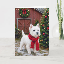 Cartão De Festividades West Highland Terrier Holiday Card