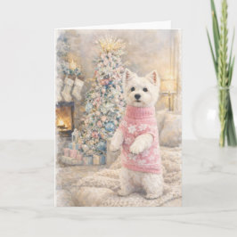 Cartão De Festividades West Highland White Terrier Christmas Card
