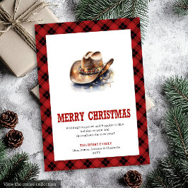 Cartão De Festividades Western Christmas card cowboy country theme