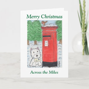 Cartão De Festividades Westie Across the Miles Christmas Card