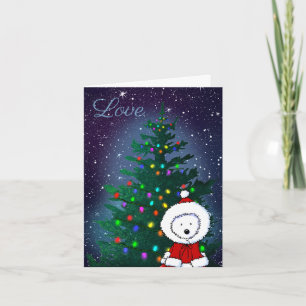 Cartão De Festividades Westie Ama o Natal 