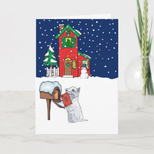 Cartão De Festividades Westie Christmas