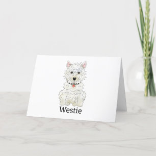Cartão De Festividades Westie Dog l
