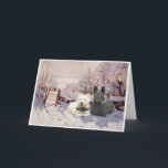 Cartão De Festividades Westie & Scottie Winter Magpie<br><div class="desc">Desfrutando um dia de inverno suave,  este Westie e Scottie estão mantendo companhia com um Magpie! Você tem um Westie e Scottie,  nós temos! Estas designs são criadas do meu trabalho artístico original e estão disponíveis em roupas,  novidade e presentes! Aproveite!</div>