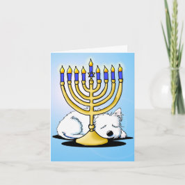 Cartão De Festividades Westie Terrier Hanukkah Card