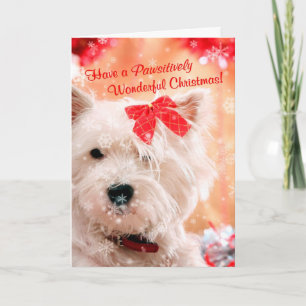 Cartão De Festividades Westie Wonderful Christmas Wishes3 Customize It #2