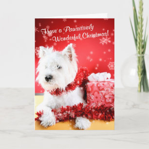Cartão De Festividades Westie Wonderful Christmas Wishes - Customize It!