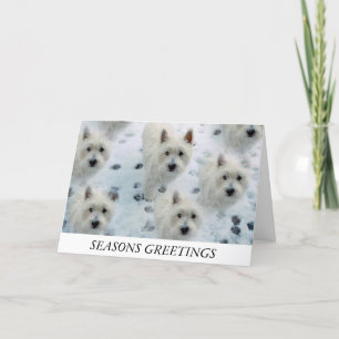 Cartão De Festividades Westies Snow Christmas Card Mum Dad Friend etc
