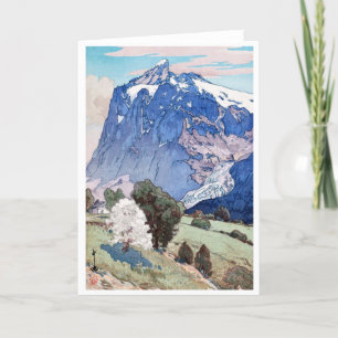 Cartão De Festividades Wetterhorn, Hiroshi Yoshida, Woodcut
