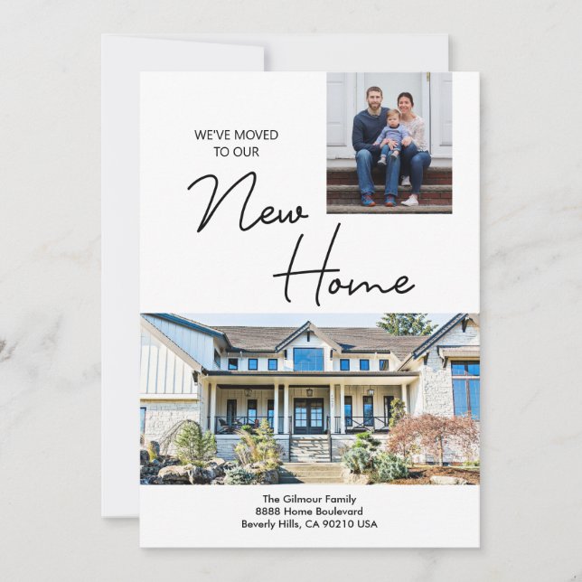 Cartão De Festividades We've Moved to our New Home Custom photos  (Frente)