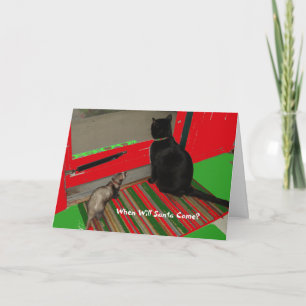 Cartão De Festividades When Will Santa Come?  Christmas Card