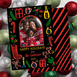 Cartão De Festividades Whimsical Christmas  Cute Custom Arch PHOTO 