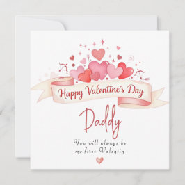 Cartão De Festividades Whimsical Happy Valentine's Day Daddy Greeting 