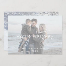Cartão De Festividades Whimsical White Christmas 2 Horizontal Photos