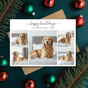 Cartão De Festividades Whimsy Script Happy Howlidays Colagem Fotográfica 