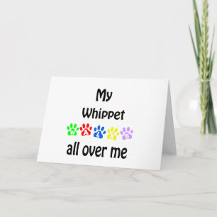 Cartão De Festividades Whippet Walks Design
