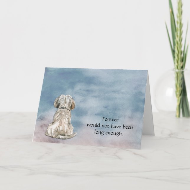 Cartão De Festividades White Havanese Dog Loss Condolence Sympathy Card (Frente)