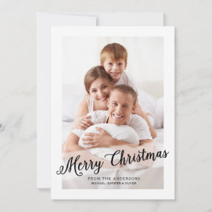 Cartão De Festividades White inverno Natal moderno